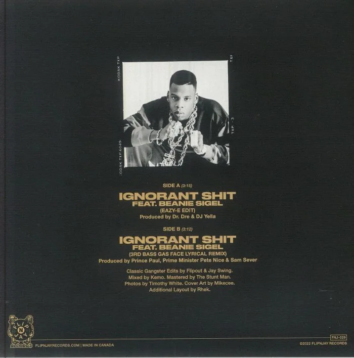 Обратная сторона обложки — JAY Z feat BEANIE SIGEL — Classic Gangster Edits: Ignorant Shit