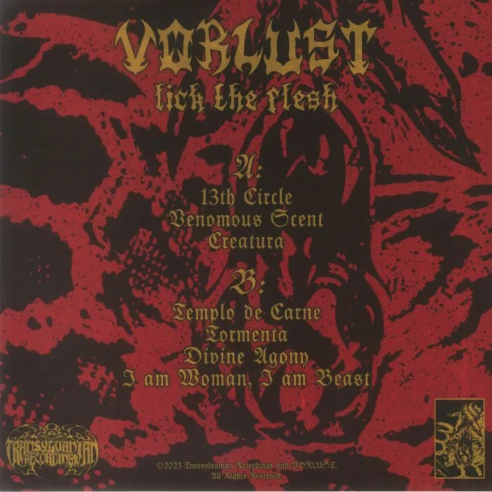 Обратная сторона обложки — VORLUST — Lick The Flesh