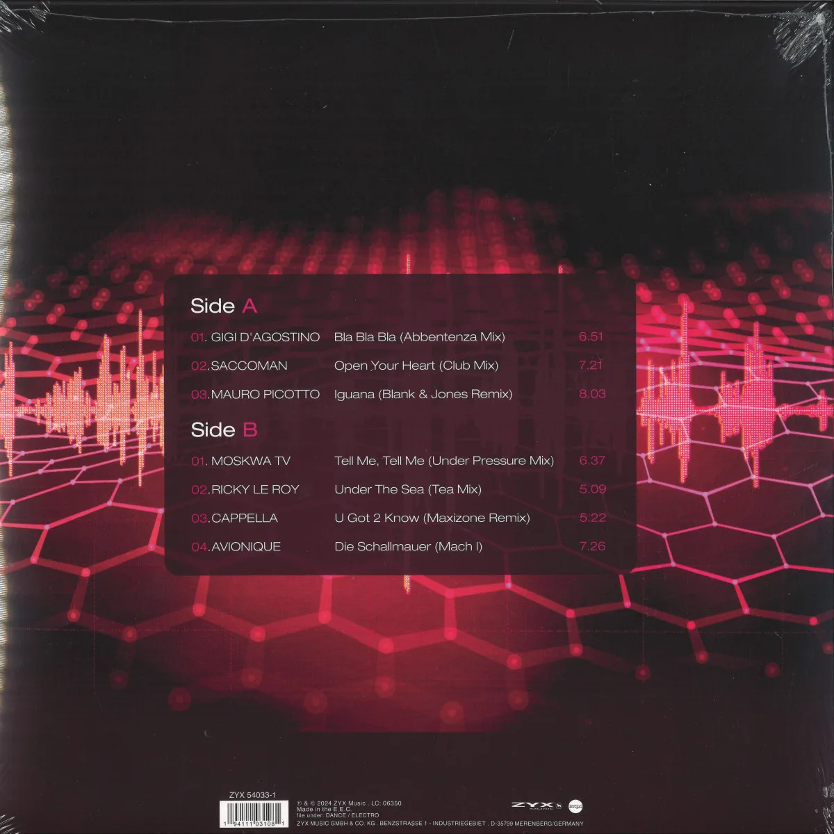 Back cover — Various — 90s Electro Tracks - Vinyl Edition 1