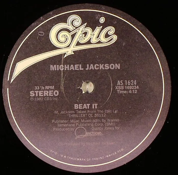 Лицевая сторона обложки — Michael JACKSON — Beat It