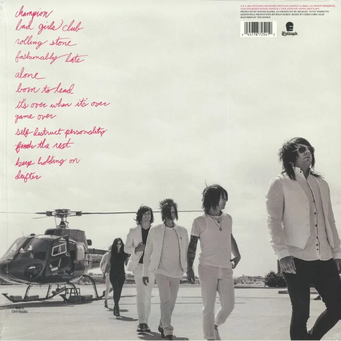 Back cover — FALLING IN REVERSE — Fashionably Late (reissue)