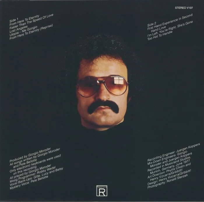 Back cover — Giorgio MORODER — From Here To Eternity (reissue)