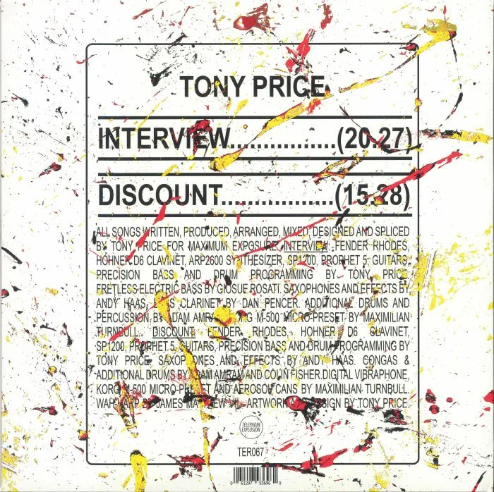 Back cover — Tony PRICE — Interview / Discount