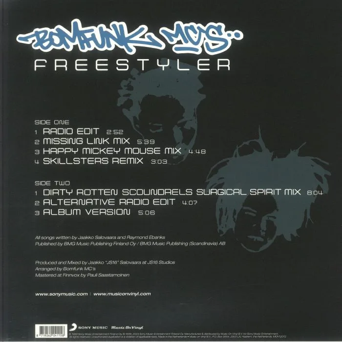 Back cover — BOMFUNK MCs — Freestyler (25th Anniversary Edition)