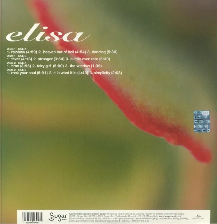 Back cover — ELISA — Then Comes The Sun (reissue)
