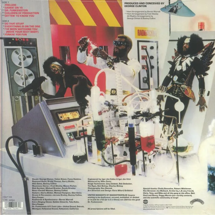 Обратная сторона обложки — PARLIAMENT — The Clones Of Dr Funkenstein (reissue)