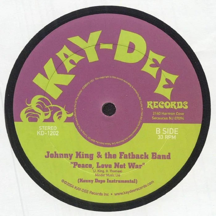 Обратная сторона обложки — Johnny KING / THE FATBACK BAND — Peace Love Not War