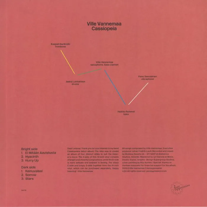 Back cover — VILLE VANNEMAA CASSIOPEIA — Ville Vannemaa Cassiopeia