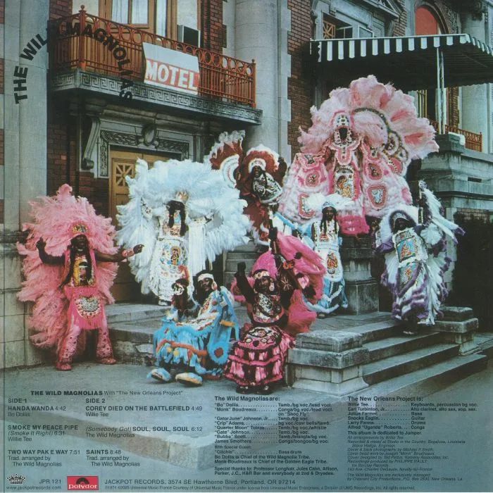 Back cover — The WILD MAGNOLIAS with THE NEW ORLEANS PROJECT — The Wild Magnolias (reissue)