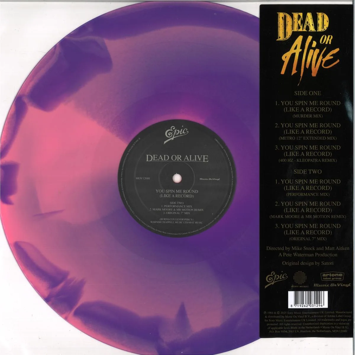 Обратная сторона обложки — Dead Or Alive — You Spin Me Round (Like A Record)