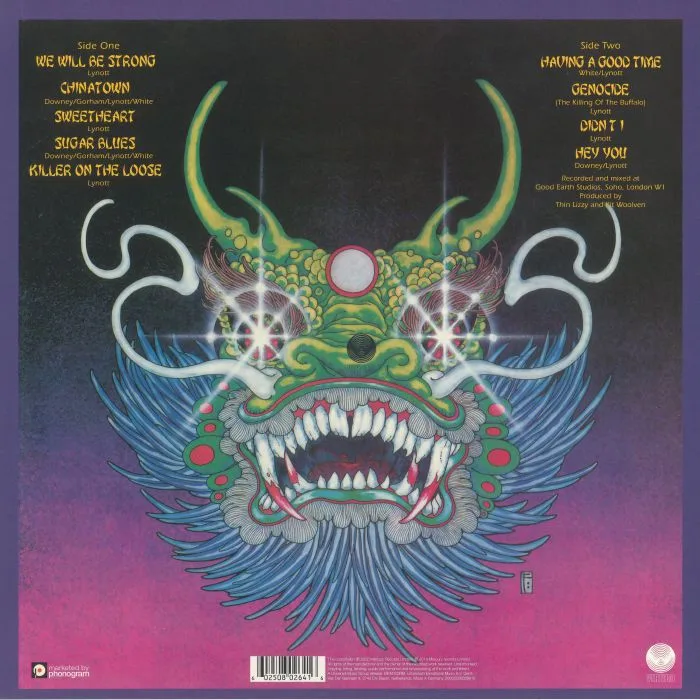 Back cover — THIN LIZZY — Chinatown (reissue)