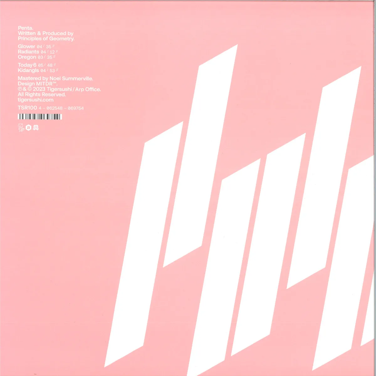 Обратная сторона обложки — Principles Of Geometry — Penta EP