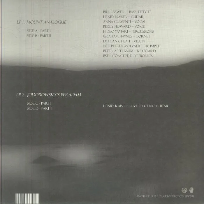 Обратная сторона обложки — Bill LASWELL / P ST — Mount Analogue