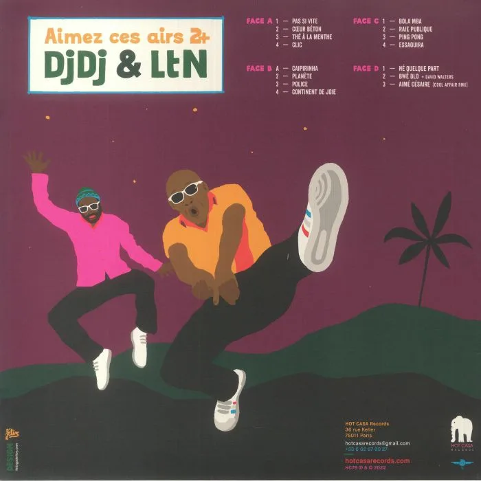 Back cover — DJEUHDJOAH / LIEUTENANT NICHOLSON — 2 Plus
