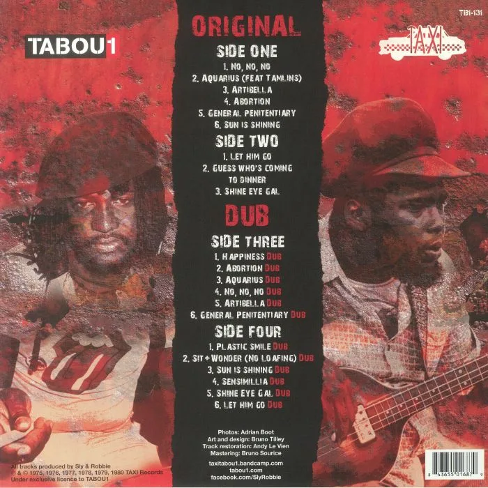 Обратная сторона обложки — BLACK UHURU / SLY & ROBBIE — Taxi Trax