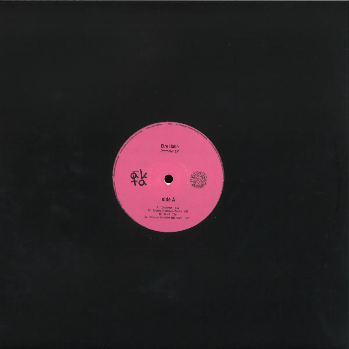 Back cover — Etro Hahn — Drummer EP