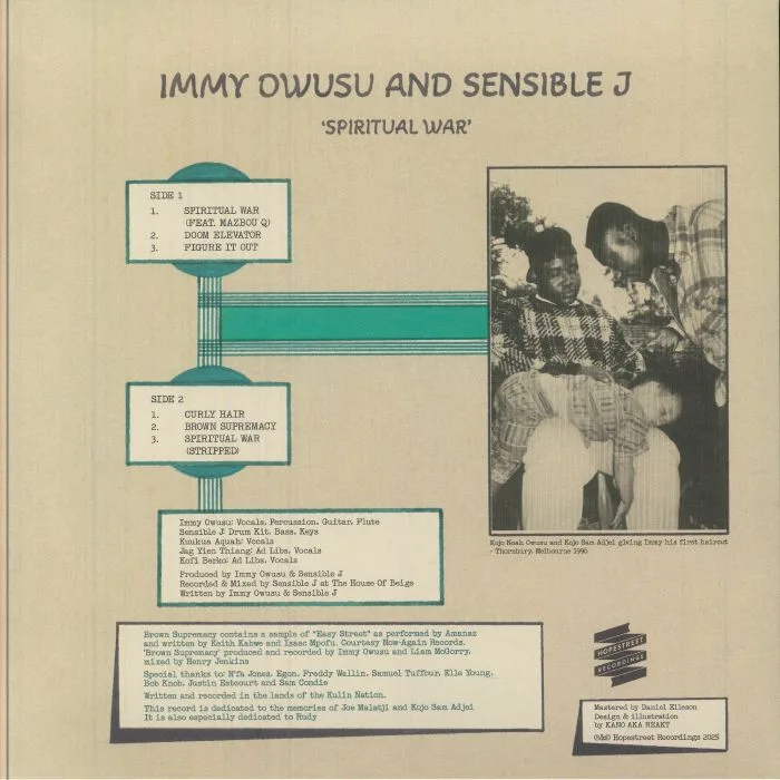 Обратная сторона обложки — Immy OWUSU / SENSIBLE J — Spiritual War