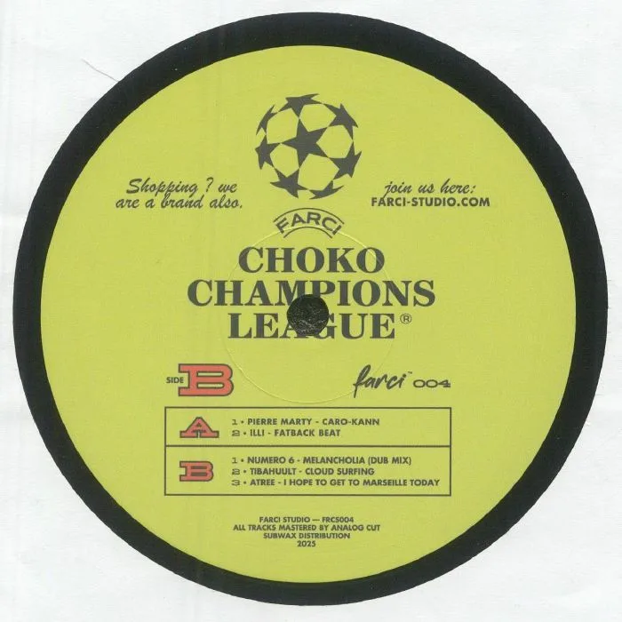 Обратная сторона обложки — Pierre MARTY / ILLI / NUMERO 6 / TIBAHUULT / ATREE — La Ligue Des Choko Champions EP