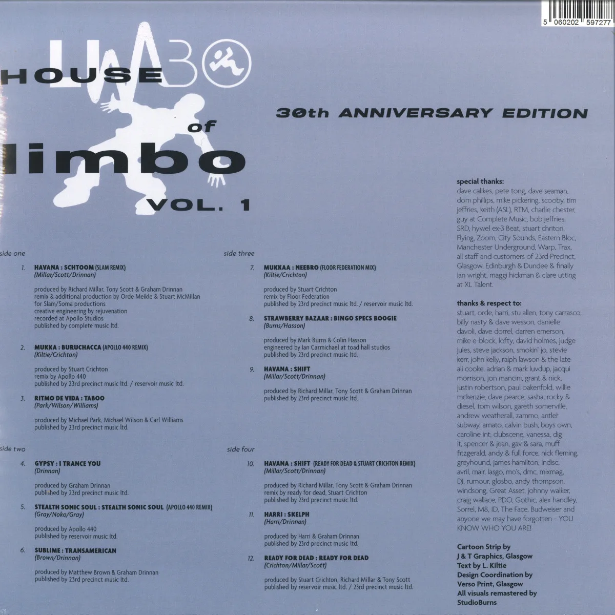 Back cover — Various — House of Limbo Vol.1 (2x12")