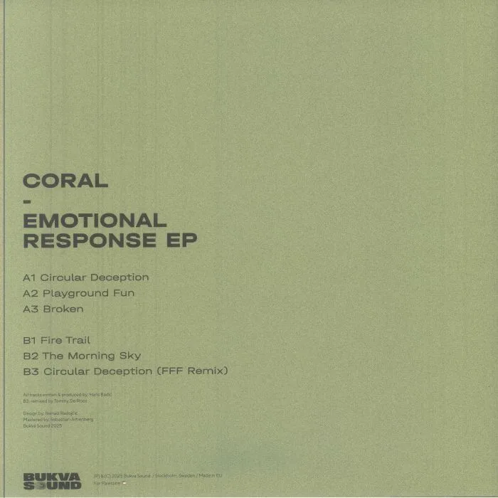 Обратная сторона обложки — CORAL — Emotional Response EP