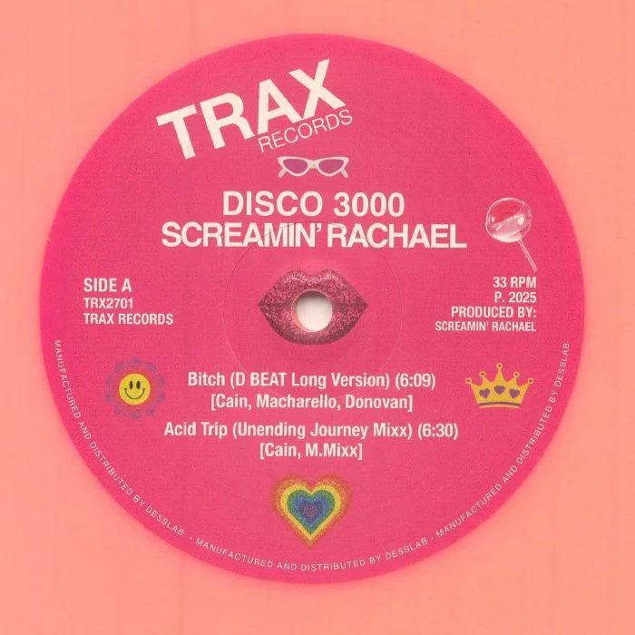 Front cover — SCREAMIN' RACHAEL — Disco 3000