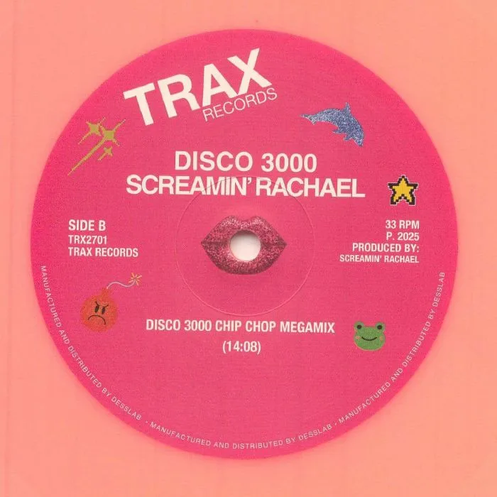 Back cover — SCREAMIN' RACHAEL — Disco 3000