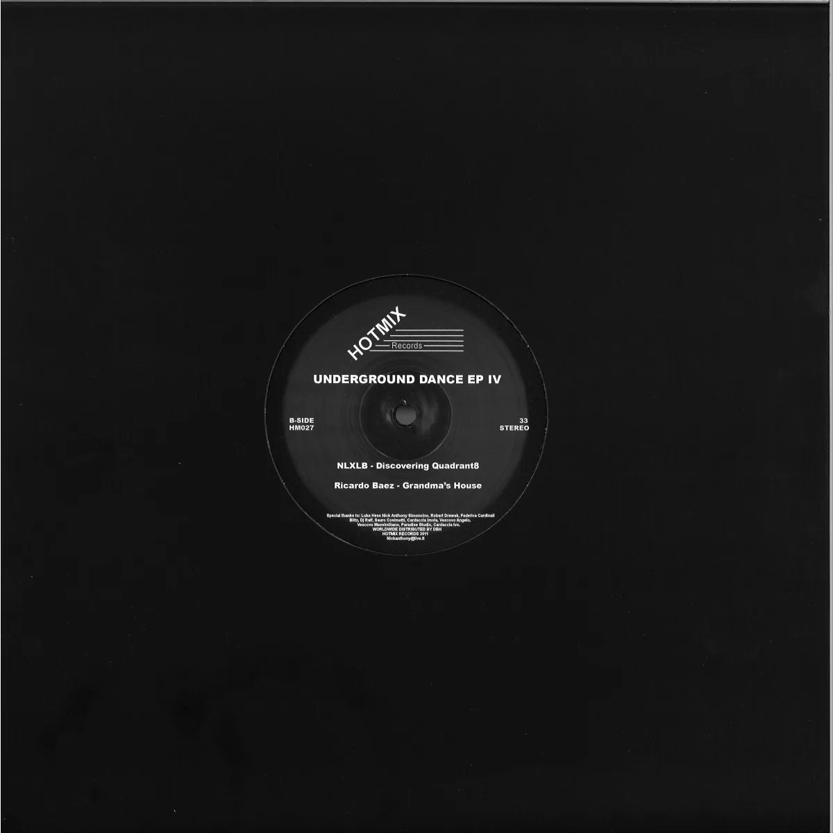 Back cover — Various — Underground Dance EP IV