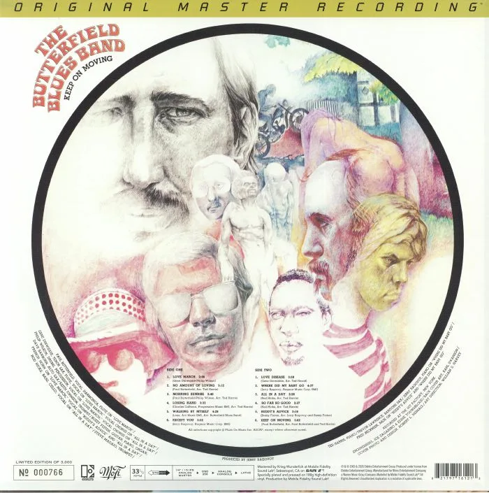Обратная сторона обложки — The BUTTERFIELD BLUES BAND — Keep On Moving (reissue)