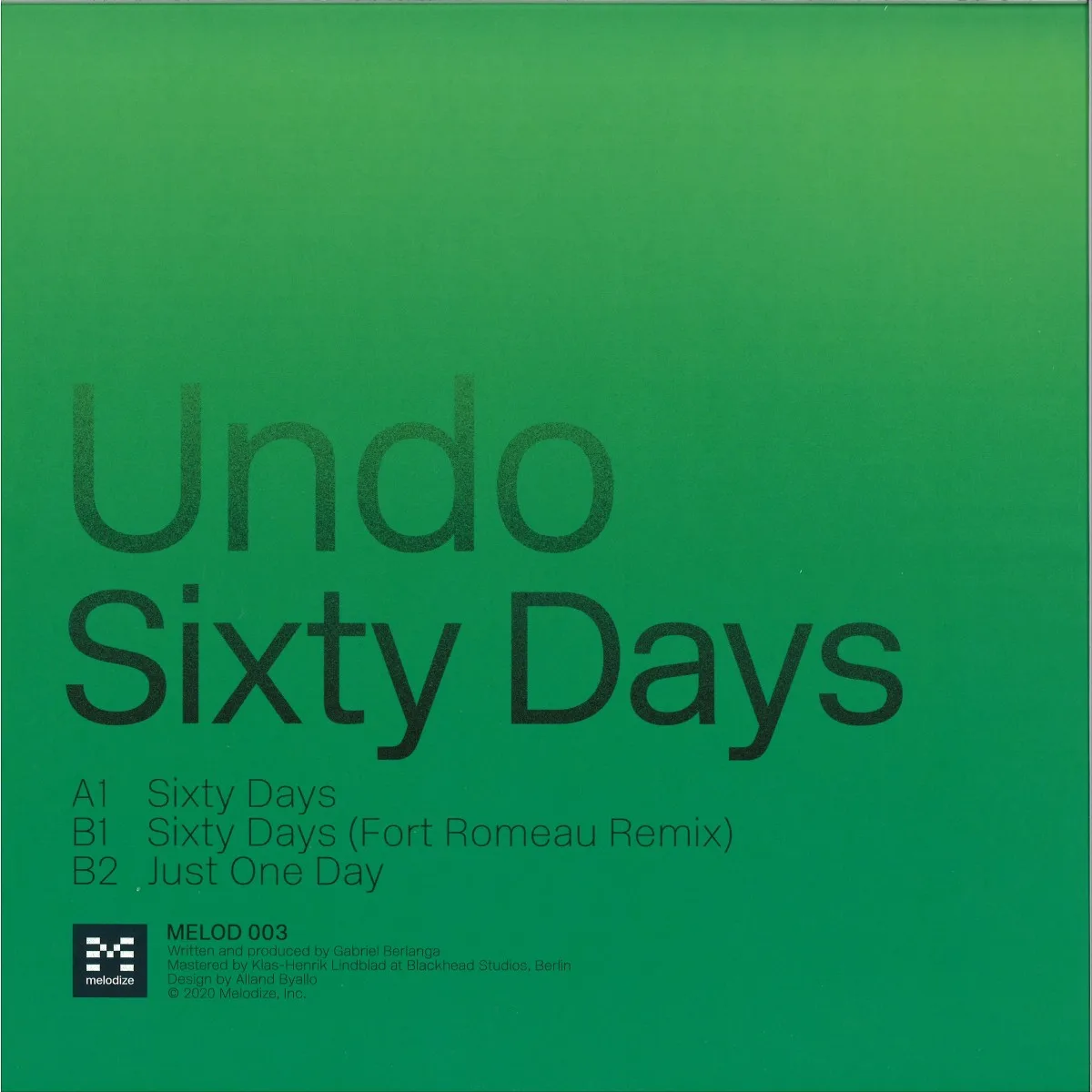 Обратная сторона обложки — Undo — Sixty Days