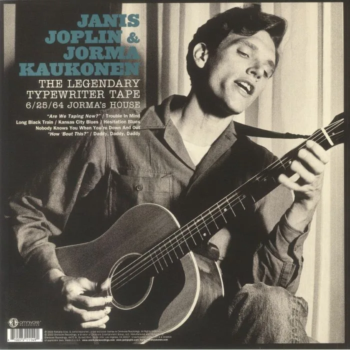 Обратная сторона обложки — Janis JOPLIN / JORMA KAUKONEN — The Legendary Typewriter Tape: 6 / 25 / 64 Jorma's House