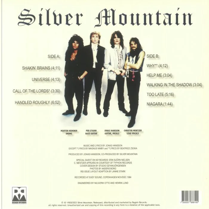 Обратная сторона обложки — SILVER MOUNTAIN — Universe