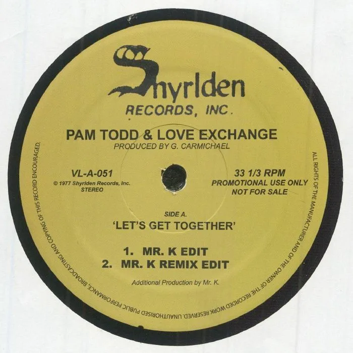 Лицевая сторона обложки — Pam TODD / LOVE EXCHANGE — Let's Get Together (warehouse find)