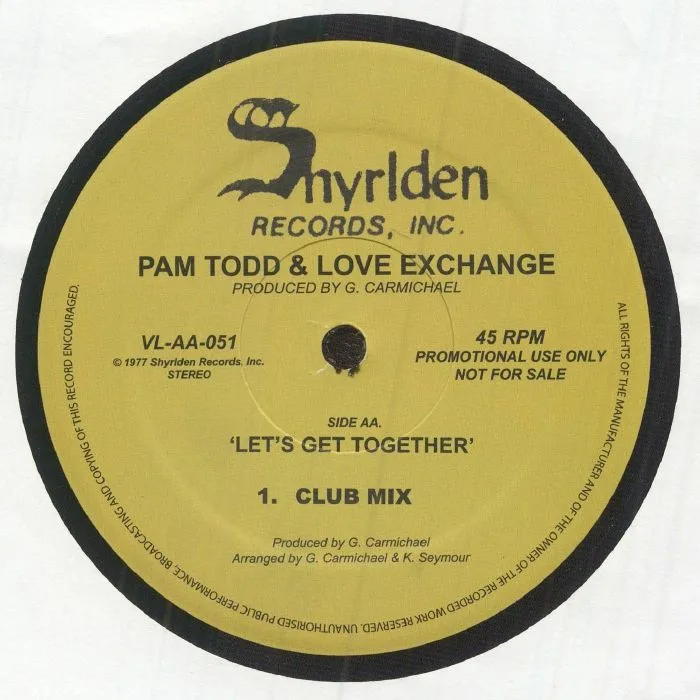 Обратная сторона обложки — Pam TODD / LOVE EXCHANGE — Let's Get Together (warehouse find)