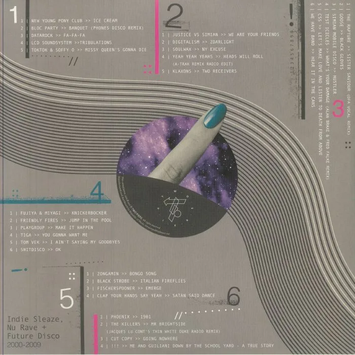 Back cover — VARIOUS — Strobes In Space: Indie Sleaze Nu Rave & Future Disco 2000-2009