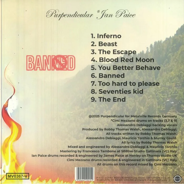 Обратная сторона обложки — PURPENDICULAR — Banned