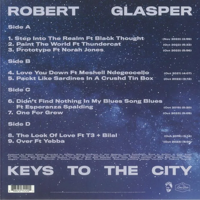Back cover — Robert GLASPER — Keys To The City Volume 1