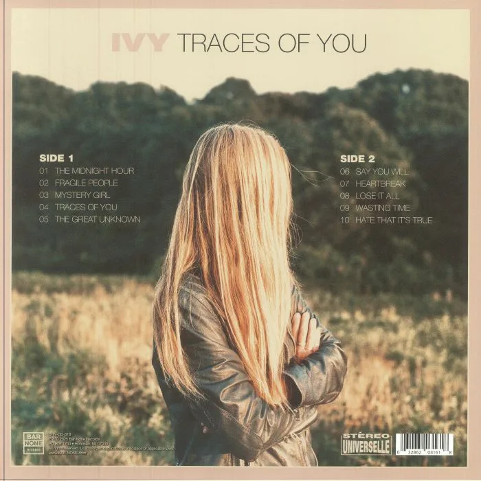 Back cover — IVY — Traces Of You