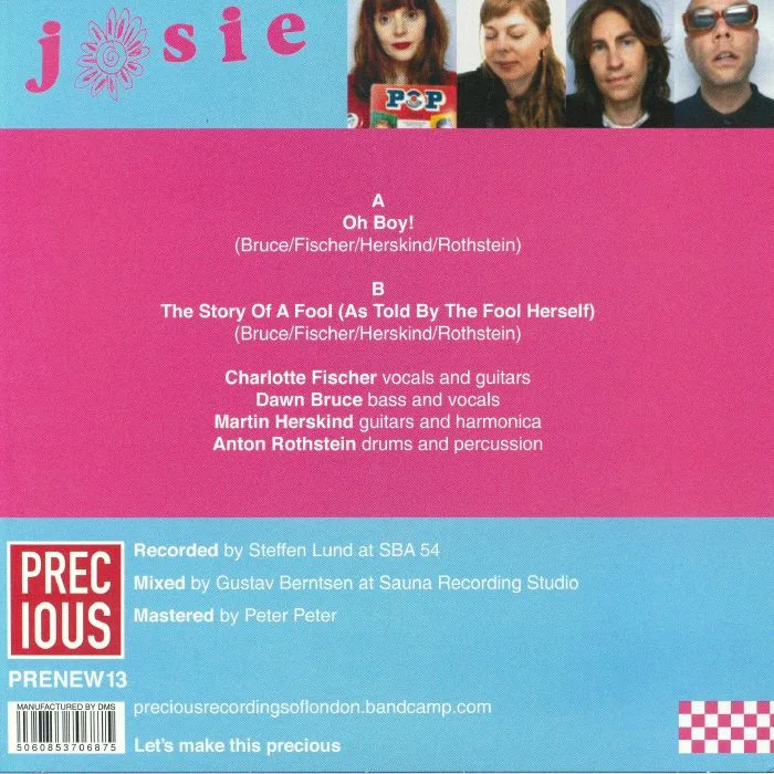Back cover — JOSIE — Oh Boy!