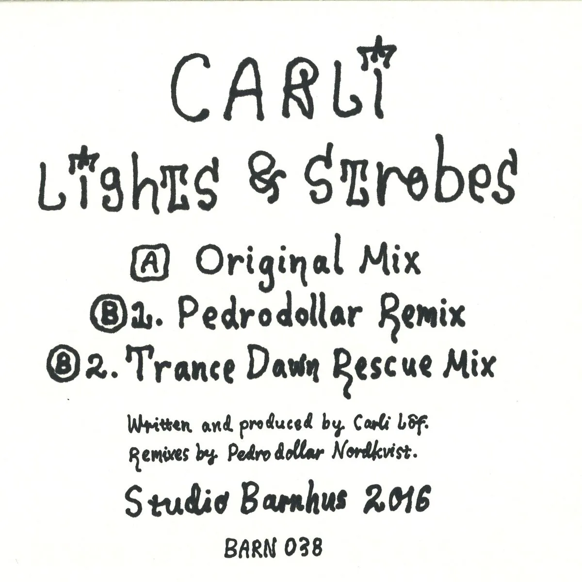 Back cover — Carli — Lights & Strobes, Predrodollar Rmx