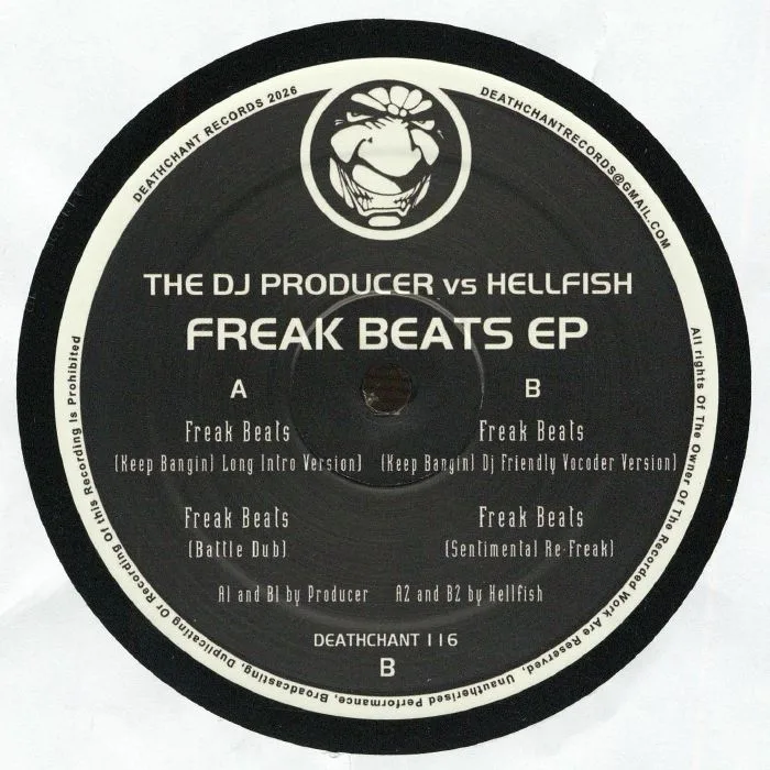 Обратная сторона обложки — HELLFISH / THE DJ PRODUCER — Freak Beats EP