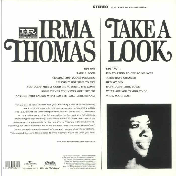 Обратная сторона обложки — Irma THOMAS — Take A Look