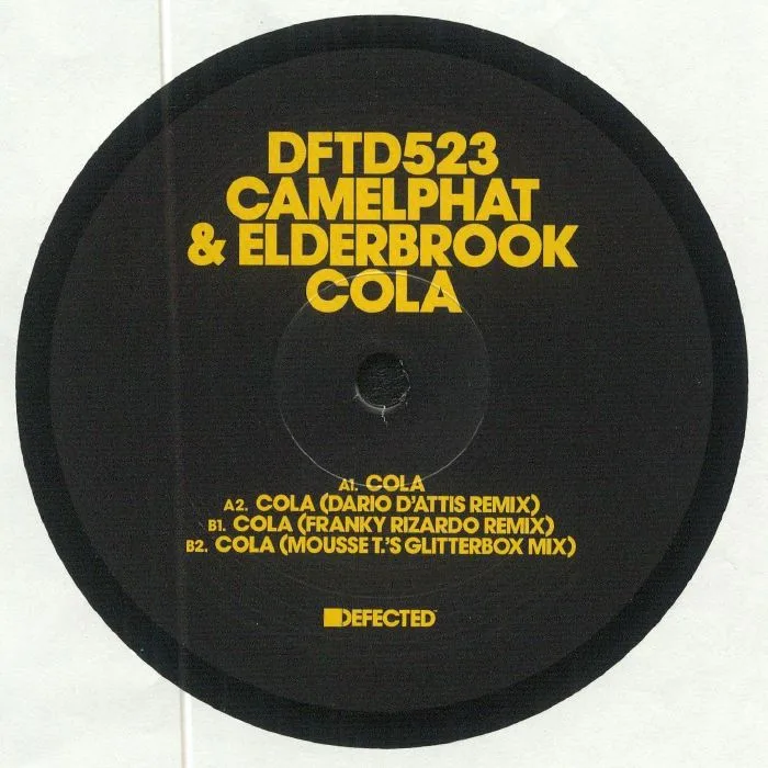 Back cover — CAMELPHAT / ELDERBROOK — Cola (reissue)