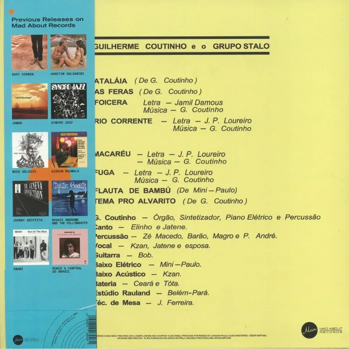 Back cover — GUILHERME COUTINHO E O GRUPO STALO — Guilherme Coutinho E O Grupo Stalo (reissue)