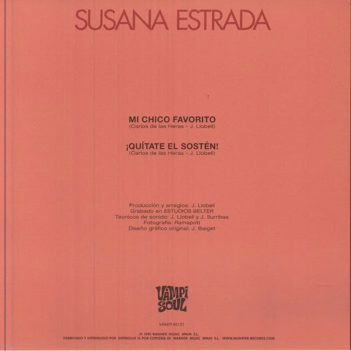 Back cover — Susana ESTRADA — Mi Chico Favorito
