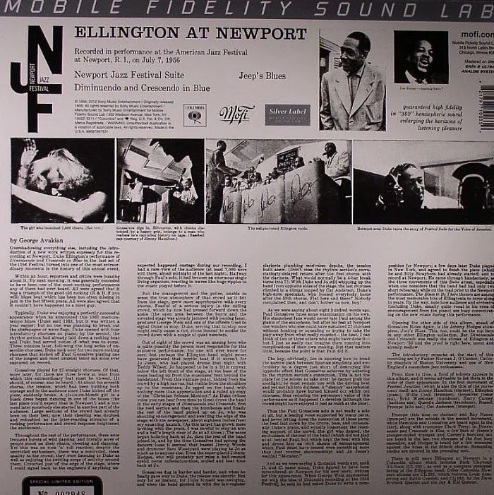 Back cover — Duke ELLINGTON — Ellington At Newport