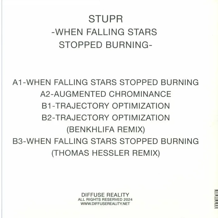 Обратная сторона обложки — STUPR — When Falling Stars Stopped Burning