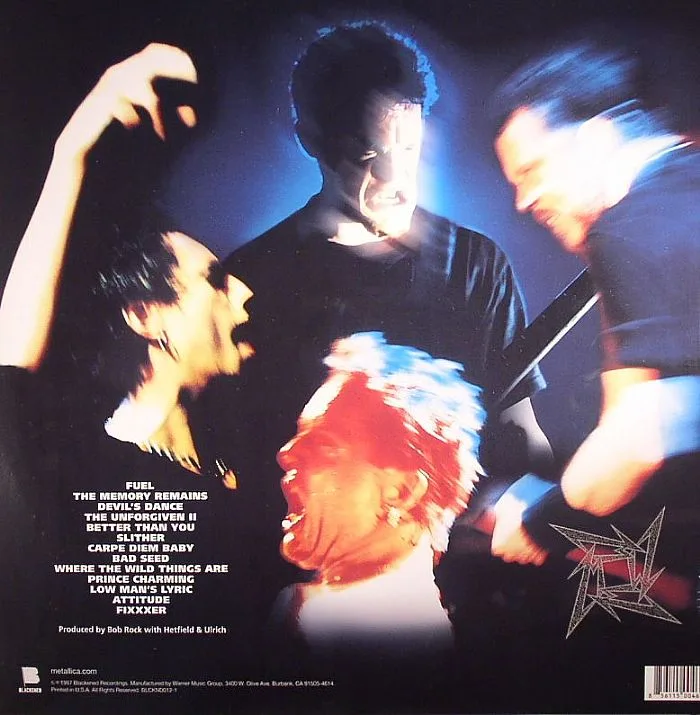 Back cover — METALLICA — Reload
