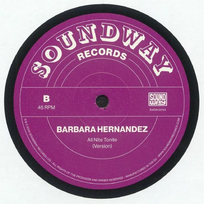 Обратная сторона обложки — Barbara HERNANDEZ — All Nite Tonite
