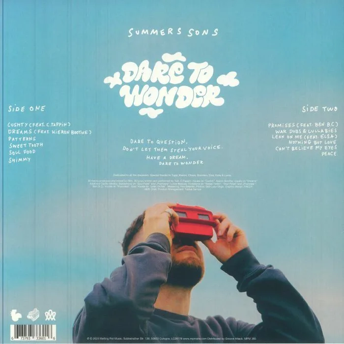 Обратная сторона обложки — SUMMERS SONS — Dare To Wonder