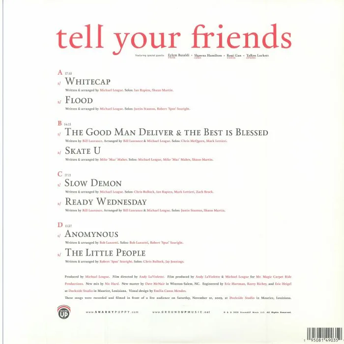 Back cover — SNARKY PUPPY — Tell Your Friends (remastered)